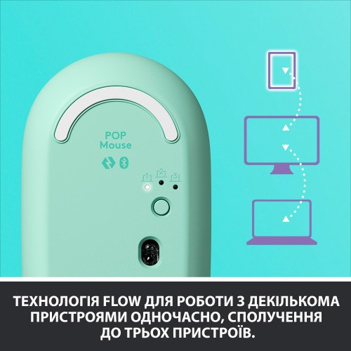 Мишка бездротова Logitech POP Mouse Bluetooth (910-006547) Daydream Mint