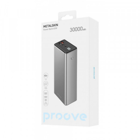 Універсальна батарея Proove Metalskin 30000mAh (65W) Gray (PBM365210004) Купити в Україні