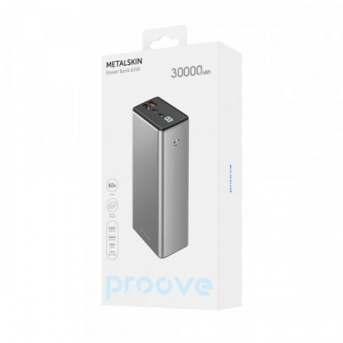 Універсальна батарея Proove Metalskin 30000mAh (65W) Gray (PBM365210004) Купити в Україні