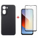 Чохол-накладка Dengos Carbon для Xiaomi Redmi A7 Pro Black (DG-KM-202) + захисне скло