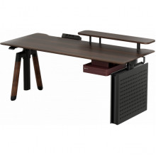 Комп’ютерний стіл з електрорегулюванням висоти Sihoo D07 1.6m Walnut/Black (D07B-101/D07J-101-AB)