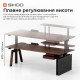 Комп’ютерний стіл з електрорегулюванням висоти Sihoo D07 1.6m Walnut/Black (D07B-101/D07J-101-AB) Купити в Україні