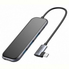 Концентратор USB-C Baseus 3хUSB3.0, USB-C, HDMI Grey (CAHUB-BZ0G) 