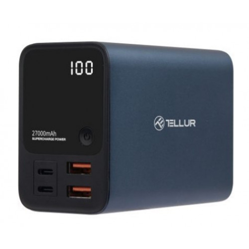 Універсальна мобільна батарея Tellur PD903 Ultra Pro 27000mAh Blue (TLL158391)