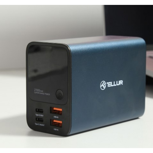 Універсальна мобільна батарея Tellur PD903 Ultra Pro 27000mAh Blue (TLL158391)