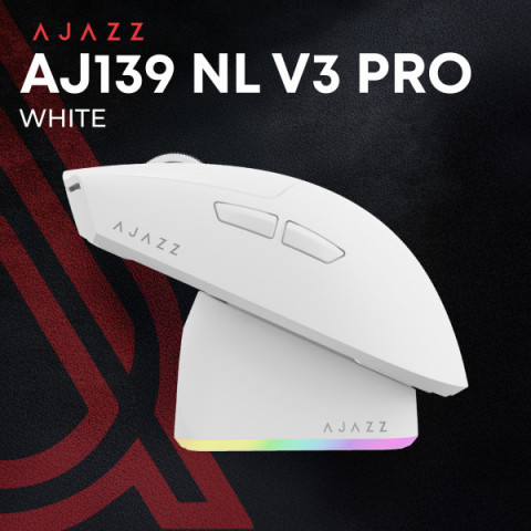 Бездротова миша Ajazz AJ139 Near Link V3 Pro+ White (AJ139-NL-V3-PRO-W) Купити в Україні