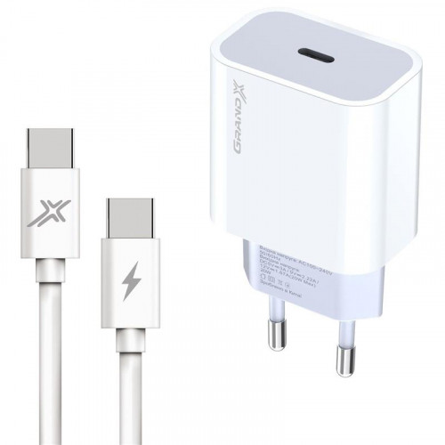 Мережевий зарядний пристрій Grand-X (1xUSB-C 20W) White (CH-770C)