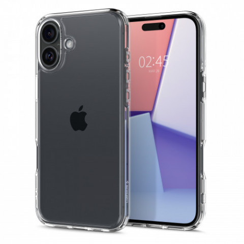 Чохол-накладка Spigen Ultra Hybrid для Apple iPhone 16 Crystal Clear (ACS08197)
