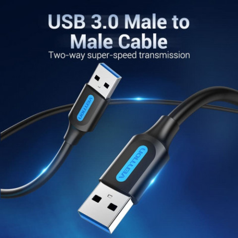 Кабель Vention USB - USB V 3.0 (M/M), 1 м, Black (CONBF)