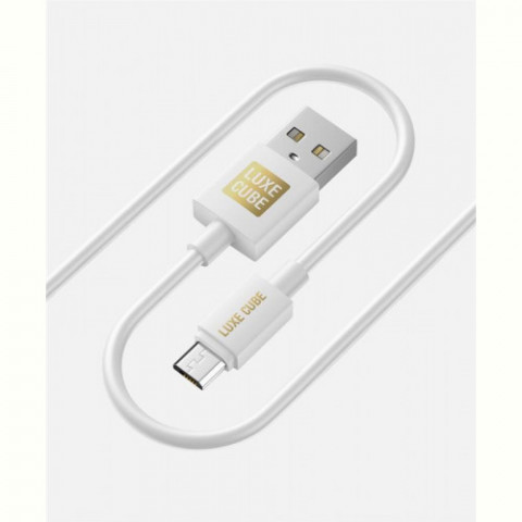 Кабель Luxe Cube USB-microUSB, 3А, 1м, білий (7775557575273)