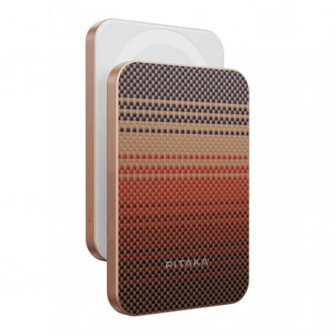 Зовнішній акумулятор Pitaka Aramid Fiber Magnetic PowerBank Qi2 5000mAh 15W Sunset (PBQ2402)