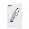 Type-C-Хаб Proove Iron Link 6 in 1 (2*USB3.0 + SD/TF + RJ45 + HDMI) silver Купити в Україні