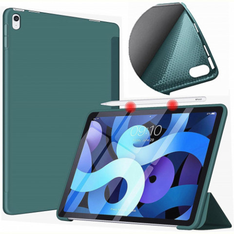 Чохол-книжка BeCover Tri Fold Soft TPU Silicone для Apple iPad Air (4/5) 2020/2022 10.9" Dark Green (711130)