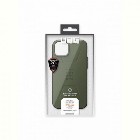 Чохол-накладка Urban Armor Gear Civilian Magsafe для Apple iPhone 14 Plus Olive (114037117272)