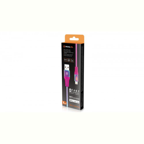 Кабель REAL-EL Rainbow USB-Lightning 1m (EL123500051)