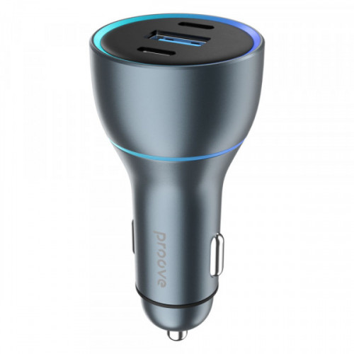 АЗП Proove Super Charge 130W (2 Type-C + USB) metal gray Купити в Україні