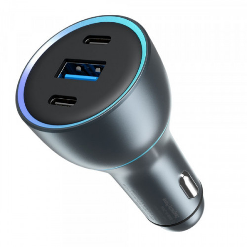 АЗП Proove Super Charge 130W (2 Type-C + USB) metal gray Купити в Україні