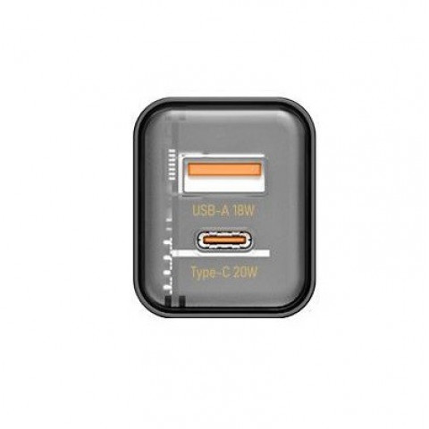Зарядний пристрій Proda Xinrui A49 Fast Cherge 20W + Quick Charge 3.0 USB, Type-C PD Black