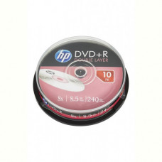 Диски DVD+R HP (69309 /DRE00060-3) 8.5GB 8x DL, шпиндель, 10 шт
