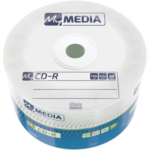 Диски CD-R MyMedia (69201) 700MB 52x Matt Silver Wrap 50шт