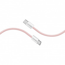 Кабель Promate EcoLine-CC200 USB Type-C - USB Type-C (M/M), 3 A, 60 W, 2 м, Pink