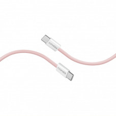 Кабель Promate EcoLine-CC200 USB Type-C - USB Type-C (M/M), 3 A, 60 W, 2 м, Pink
