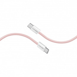 Кабель Promate USB Type-C - USB Type-C (M/M), 3 A, 60 W, 2 м, EcoLine-CC200 Pink (ecoline-cc200.pink)