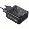 Мережевий зарядний пристрій Grand-X Fast Сharge 6в1 (1хUSB, 1хTypeC, 18W) Black (CH-880)