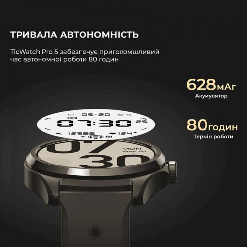 Смарт-годинник Mobvoi TicWatch Pro 5 GPS (WH12088) Sandstone (P3170000400A_SAND)