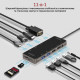 USB-хаб Promate PrimeHub-Pro USB Type-C Grey