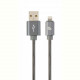 Кабель Cablexpert (CC-USB2S-AMLM-1M-BG) USB 2.0 A - Lightning, преміум, 1м, сірий