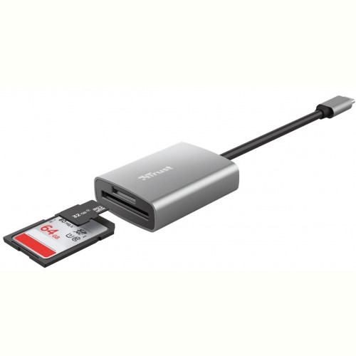 Кардрідер Trust Dalyx Aluminium USB Type-C Grey (24136)