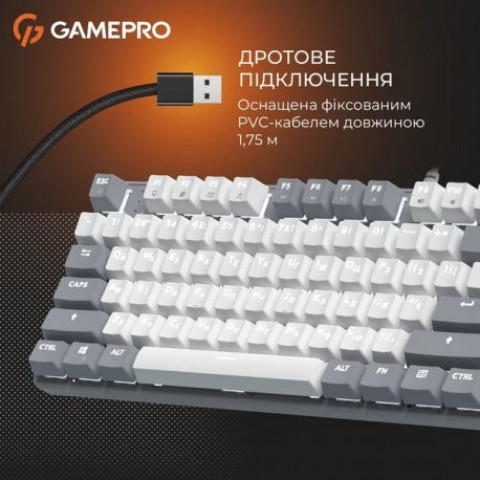 Клавіатура ігрова GamePro Genesis Metallic MK110G Outemu Red Switch Gray (MK110G)