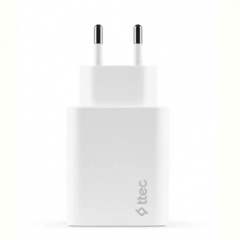 Мережевий зарядний пристрій Ttec SmartCharger Duo PD USB-C 40W White (2SCS27B)