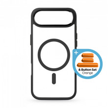 Чохол ArmorStandart Unit MagCase для Apple iPhone 17 Air Black + Orange Button Set (ARM90582)