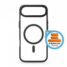 Чохол ArmorStandart Unit MagCase для Apple iPhone 17 Air Black + Orange Button Set (ARM90582)