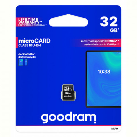 Карта пам`ятi MicroSDHC 32GB UHS-I Class 10 GOODRAM (M1A0-0320R12)