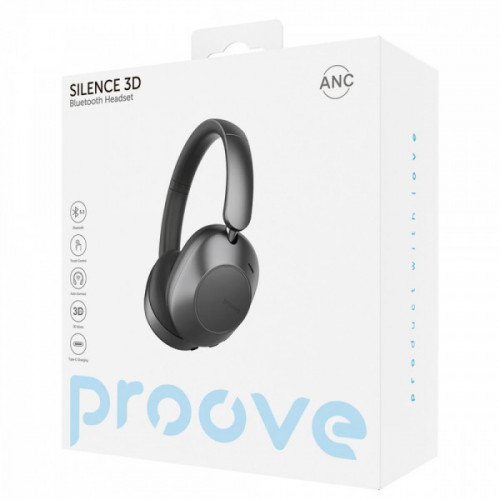 Навушники Bluetooth Proove Silence 3D with ANC Dark Gray (HPSL3D010005) Купити в Україні