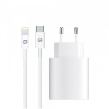 Зарядний пристрій ArmorStandart AMHJ83 20W USB-C White + кабель USB-C to Lightning (ARM77724)
