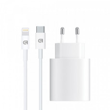 Зарядний пристрій ArmorStandart AMHJ83 20W USB-C White + кабель USB-C to Lightning (ARM77724)