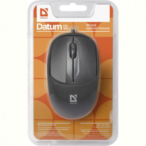 Мишка Defender Datum MS-980 (52980) Black USB