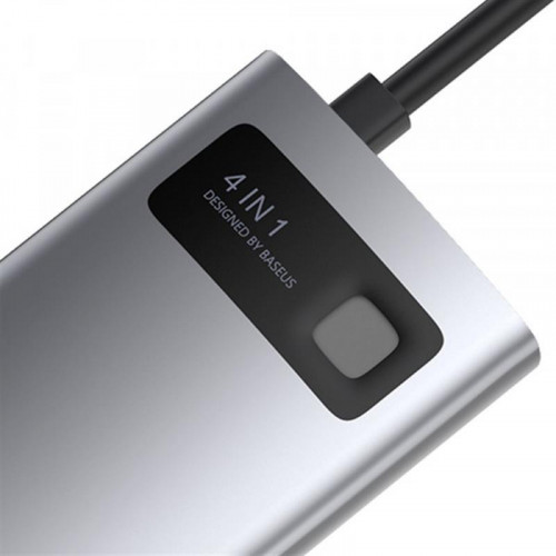 Концентратор USB-C Baseus Metal Gleam Series 4in1 Gray (CAHUB-CY0G)