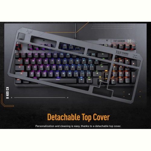 Клавiатура Asus TUF Gaming K3 Gen II Opti-Mech RGB 97key Switches ABS Black (90MP0390-BKMA00)