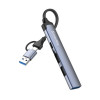 Концентратор СolorWay USB-A/USB-C 4-в-1 USB2.0х2/USB3.0/USB-C2.0 (CW-HUB06)