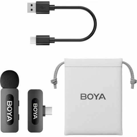 Бездротовий петличний мікрофон BOYA BY-V10 Type-C Black Купити в Україні