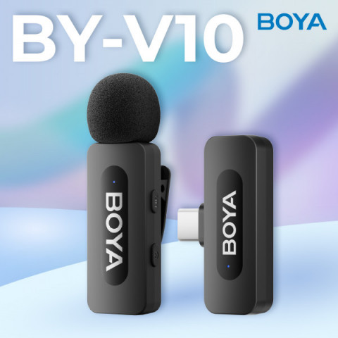 Бездротовий петличний мікрофон BOYA BY-V10 Type-C Black Купити в Україні