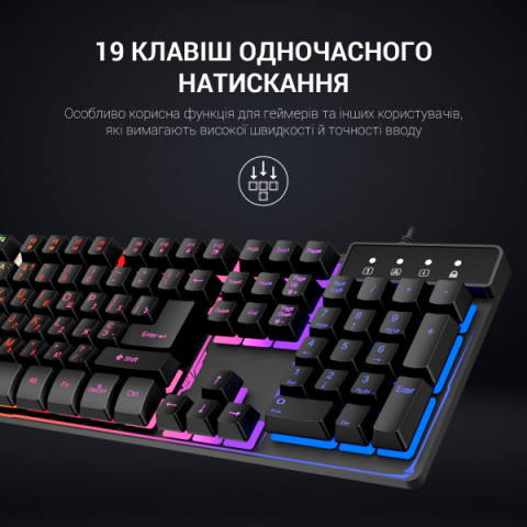 Клавіатура дротова GamePro Nitro+ (GK576) Купити в Україні