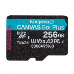 Карта пам`яті MicroSDXC  256GB UHS-I/U3 Class 10 Kingston Canvas Go! Plus R200/W160MB/s (SDCG4/256GBSP)