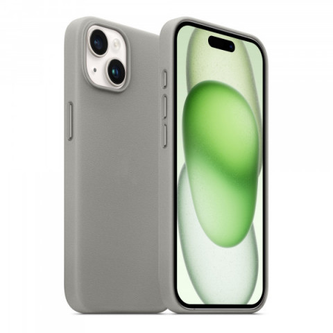 Чохол ArmorStandart FAKE Leather Case для Apple iPhone 15 Plus Grey (ARM76295)