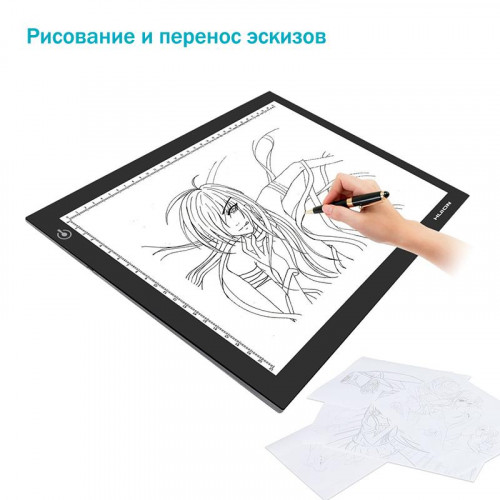 LED планшет (світлокопіювальний) Huion L4S + рукавичка